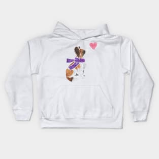 Watercolour Papillon Kids Hoodie